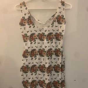 Sweetheart neckline vintage floral dress